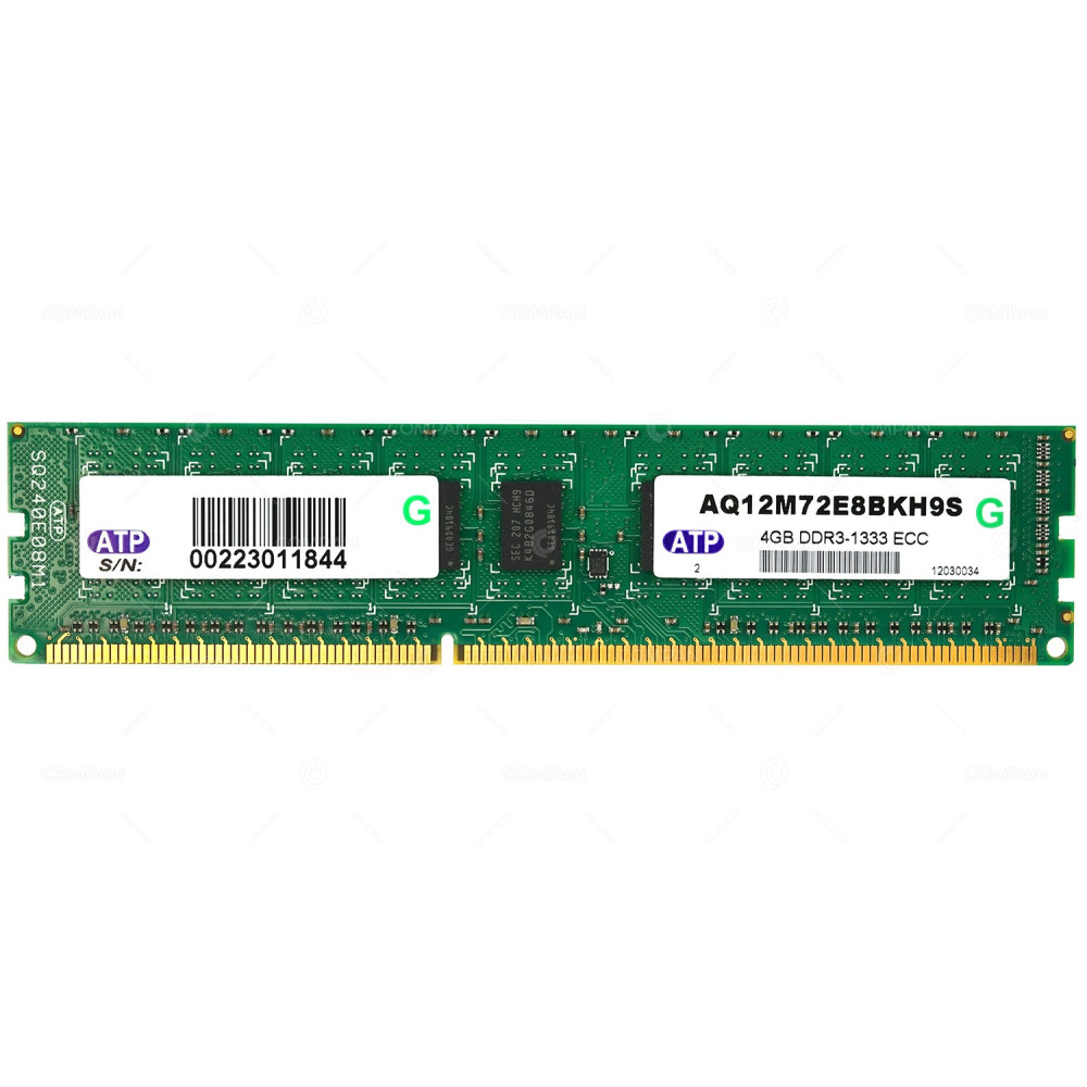 AQ12M72E8BKH9S ATP ELECTRONICS MEMORY 4GB PC3 1333 ECC UNBUFFERED UDIMM DDR3